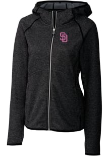 Cutter and Buck San Diego Padres Womens Charcoal City Connect Mainsail Medium Weight Jacket