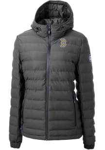 Cutter and Buck Boston Red Sox Womens Grey City Connect Mission Ridge Repreve Filled Jacket