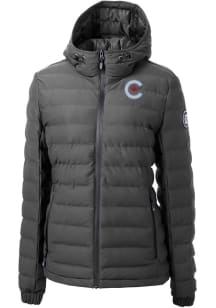 Cutter and Buck Chicago Cubs Womens Grey City Connect Mission Ridge Repreve Filled Jacket