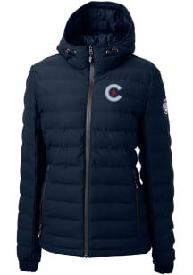 Cutter and Buck Chicago Cubs Womens Navy Blue City Connect Mission Ridge Repreve Filled Jacket