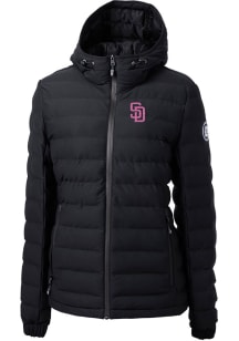 Cutter and Buck San Diego Padres Womens Black City Connect Mission Ridge Repreve Filled Jacket