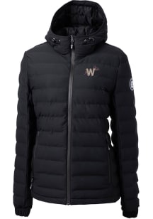 Cutter and Buck Washington Nationals Womens Black City Connect Mission Ridge Repreve Filled Jack..