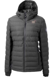 Cutter and Buck Washington Nationals Womens Grey City Connect Mission Ridge Repreve Filled Jacke..