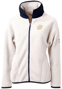 Cutter and Buck Houston Astros Womens White City Connect Cascade Sherpa Long Sleeve Full Zip Jac..