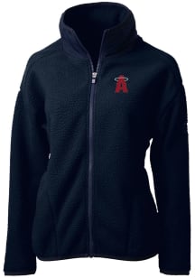 Cutter and Buck Los Angeles Angels Womens Navy Blue City Connect Cascade Sherpa Long Sleeve Full..