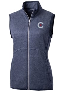 Cutter and Buck Chicago Cubs Womens Navy Blue City Connect Mainsail Vest