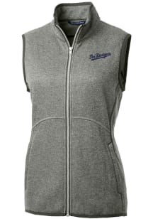 Cutter and Buck Los Angeles Dodgers Womens Grey City Connect Mainsail Vest