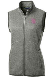 Cutter and Buck San Diego Padres Womens Grey City Connect Mainsail Vest