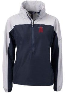Cutter and Buck Los Angeles Angels Womens Navy Blue Charter Eco Long Sleeve Pullover
