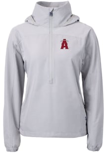 Cutter and Buck Los Angeles Angels Womens Grey Charter Eco Long Sleeve Pullover