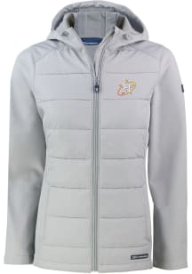 Cutter and Buck Houston Astros Womens Charcoal City Connect Evoke Hood Heavy Weight Jacket