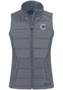 Cutter and Buck Chicago Cubs Womens Grey Evoke Vest