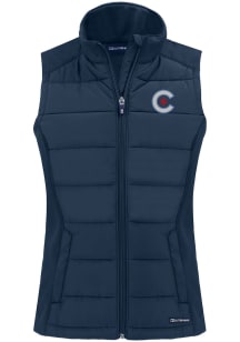 Cutter and Buck Chicago Cubs Womens Navy Blue Evoke Vest