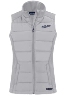 Cutter and Buck Los Angeles Dodgers Womens Charcoal City Connect Evoke Vest