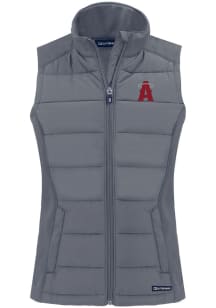Cutter and Buck Los Angeles Angels Womens Grey Evoke Vest