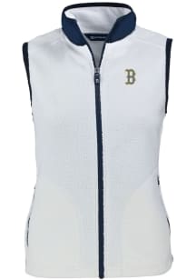 Cutter and Buck Boston Red Sox Womens White Cascade Sherpa Vest