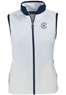 Cutter and Buck Chicago Cubs Womens White Cascade Sherpa Vest