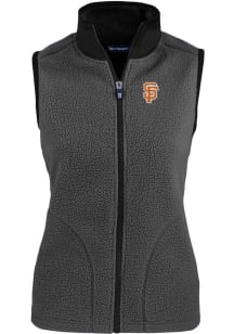 Cutter and Buck San Francisco Giants Womens Grey Cascade Sherpa Vest