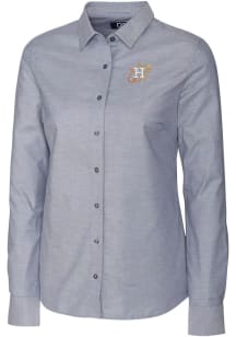 Cutter and Buck Houston Astros Womens Stretch Oxford Long Sleeve Charcoal Dress Shirt