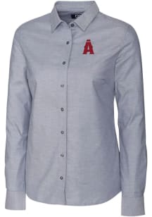 Cutter and Buck Los Angeles Angels Womens City Connect Stretch Oxford Long Sleeve Charcoal Dress..