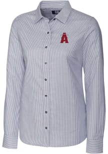 Cutter and Buck Los Angeles Angels Womens Stretch Oxford Long Sleeve Charcoal Dress Shirt