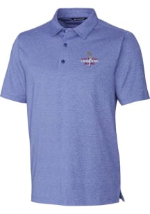 Cutter and Buck Texas Rangers Mens Blue 2023 World Series Champions Forge Short Sleeve Polo