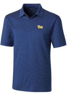 Cutter and Buck Pitt Panthers Mens Blue Forge Pencil Stripe Big and Tall Polos Shirt