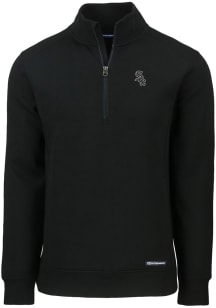 Cutter and Buck Chicago White Sox Mens Black Roam Long Sleeve 1/4 Zip Pullover