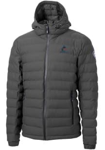 Cutter and Buck Miami Marlins Mens Grey Mission Ridge Repreve Filled Jacket