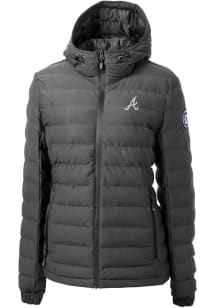 Cutter and Buck Atlanta Braves Womens Grey Mission Ridge Repreve Filled Jacket