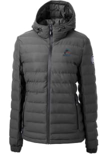 Cutter and Buck Miami Marlins Womens Grey Mission Ridge Repreve Filled Jacket