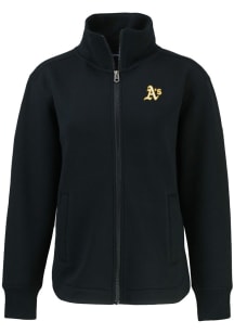 Cutter and Buck Oakland Athletics Womens Black Roam Light Weight Jacket