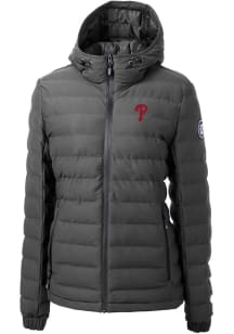 Cutter and Buck Philadelphia Phillies Womens Grey Mission Ridge Repreve Filled Jacket