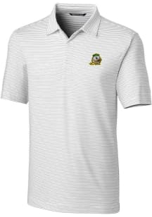 Cutter and Buck Oregon Ducks Mens White Forge Pencil Stripe Big and Tall Polos Shirt