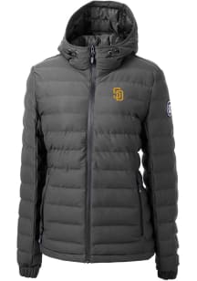 Cutter and Buck San Diego Padres Womens Grey Mission Ridge Repreve Filled Jacket