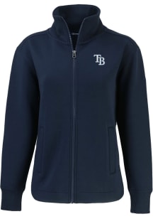 Cutter and Buck Tampa Bay Rays Womens Navy Blue Roam Light Weight Jacket