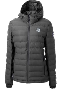 Cutter and Buck Tampa Bay Rays Womens Grey Mission Ridge Repreve Filled Jacket