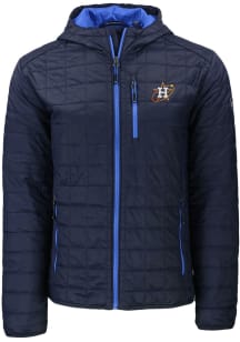 Cutter and Buck Houston Astros Mens Navy Blue City Connect Rainier PrimaLoft Hooded Filled Jacke..