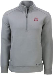 Cutter and Buck Miami Marlins Mens Grey City Connect Roam Long Sleeve 1/4 Zip Pullover