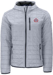 Cutter and Buck Miami Marlins Mens Grey City Connect Rainier PrimaLoft Hooded Filled Jacket