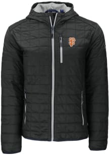 Cutter and Buck San Francisco Giants Mens Black City Connect Rainier PrimaLoft Hooded Filled Jac..