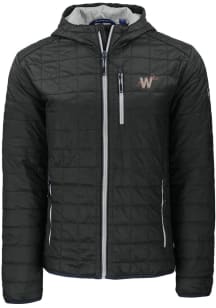 Cutter and Buck Washington Nationals Mens Black City Connect Rainier PrimaLoft Hooded Filled Jac..