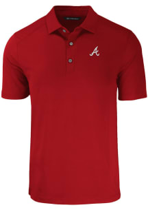 Cutter and Buck Atlanta Braves Big and Tall Red Forge Big and Tall Golf Shirt