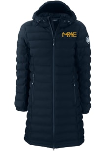 Cutter and Buck Milwaukee Brewers Womens Navy Blue City Connect Mission Ridge Repreve Long Heavy..