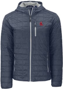 Cutter and Buck Boston Red Sox Mens Grey Cooperstown Rainier PrimaLoft Hooded Filled Jacket