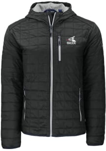 Cutter and Buck Chicago White Sox Mens Black Cooperstown Rainier PrimaLoft Hooded Filled Jacket