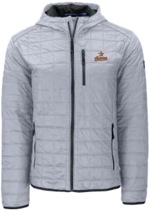 Cutter and Buck Houston Astros Mens Grey Cooperstown Rainier PrimaLoft Hooded Filled Jacket