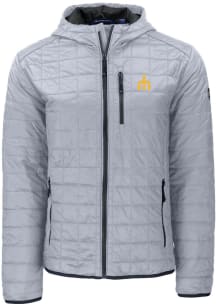 Cutter and Buck Seattle Mariners Mens Grey Cooperstown Rainier PrimaLoft Hooded Filled Jacket