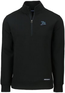 Cutter and Buck Tampa Bay Rays Mens Black Cooperstown Roam Long Sleeve 1/4 Zip Pullover