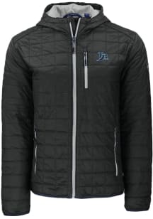Cutter and Buck Tampa Bay Rays Mens Black Cooperstown Rainier PrimaLoft Hooded Filled Jacket